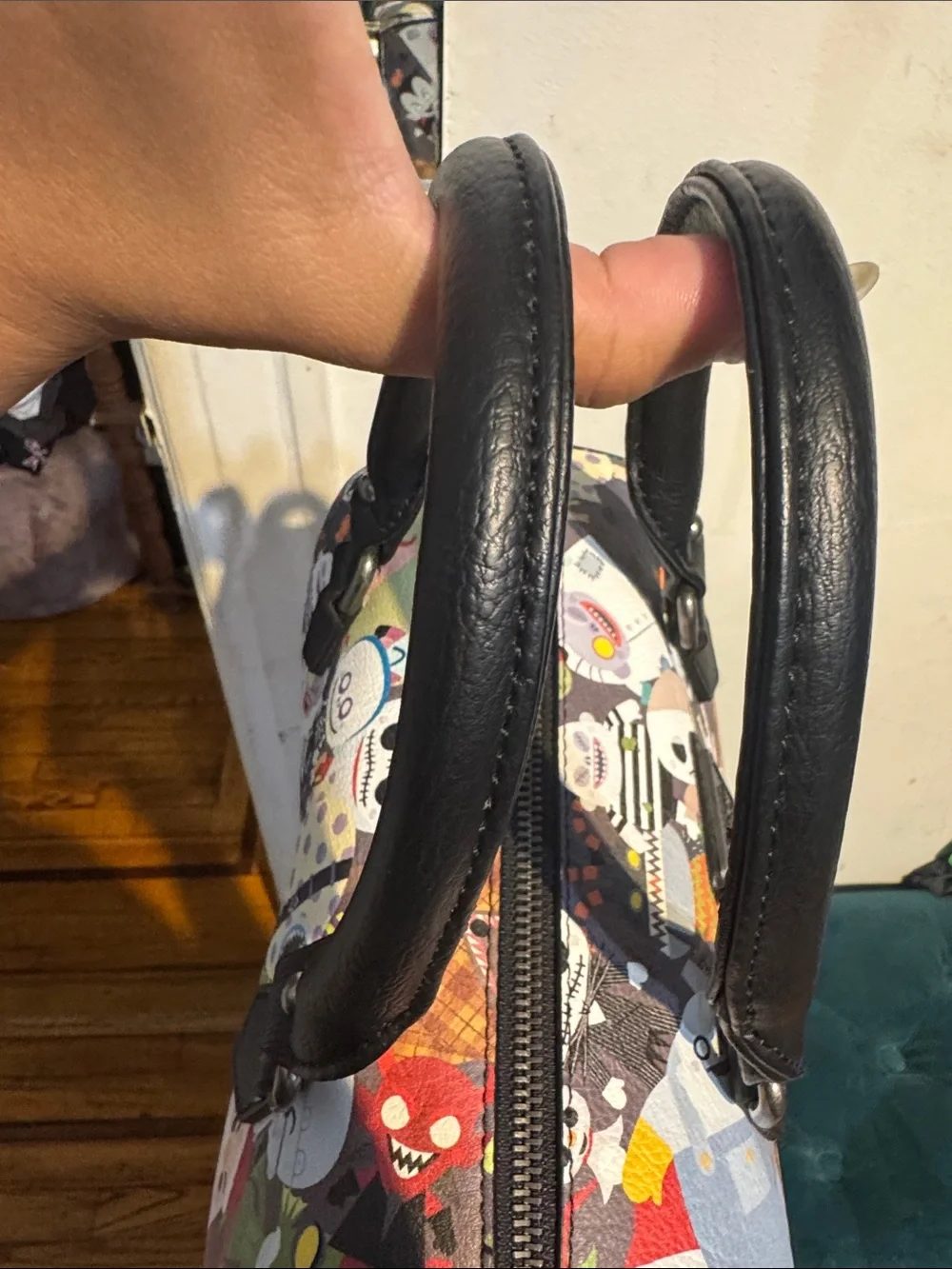 Disney The Nightmare Before Christmas Chibi character print duffle purse